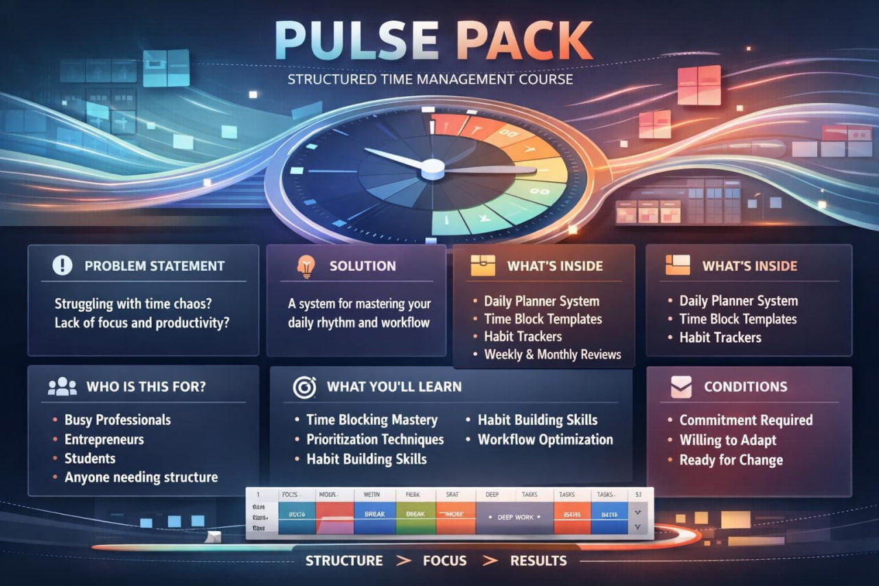 An infographic titled 'Pulse Pack'  